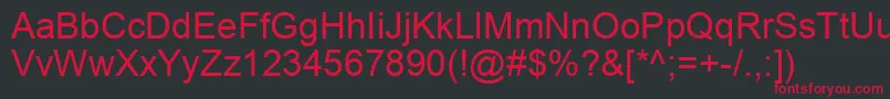 ArialKoi8 Font – Red Fonts on Black Background