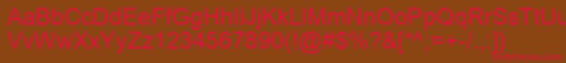 ArialKoi8 Font – Red Fonts on Brown Background