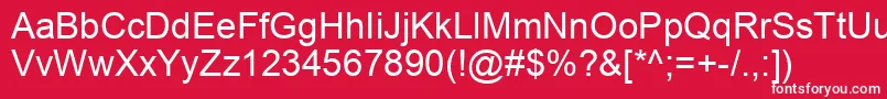 ArialKoi8 Font – White Fonts on Red Background