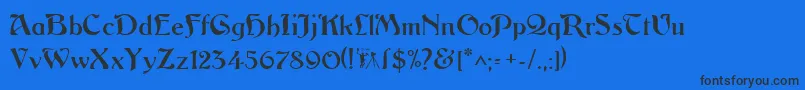 Argosgeorge Font – Black Fonts on Blue Background