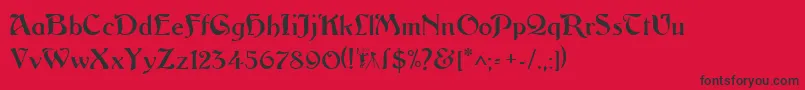 Argosgeorge Font – Black Fonts on Red Background