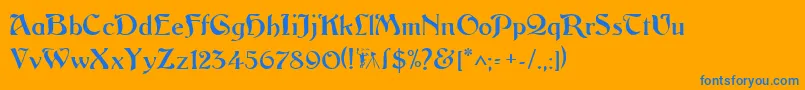 Argosgeorge Font – Blue Fonts on Orange Background