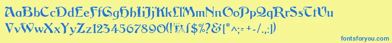 Argosgeorge Font – Blue Fonts on Yellow Background