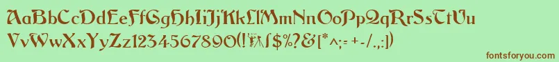 Argosgeorge Font – Brown Fonts on Green Background