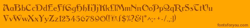 Argosgeorge Font – Brown Fonts on Orange Background