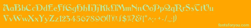 Argosgeorge Font – Green Fonts on Orange Background