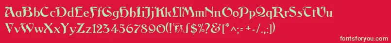 Argosgeorge Font – Green Fonts on Red Background