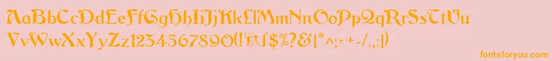 Argosgeorge Font – Orange Fonts on Pink Background