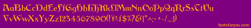 Argosgeorge Font – Orange Fonts on Purple Background