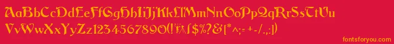 Argosgeorge Font – Orange Fonts on Red Background