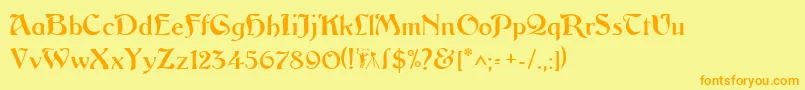 Argosgeorge Font – Orange Fonts on Yellow Background