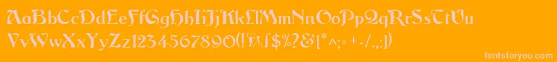 Argosgeorge Font – Pink Fonts on Orange Background