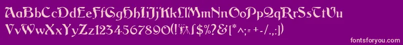 Argosgeorge Font – Pink Fonts on Purple Background