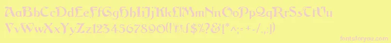 Argosgeorge Font – Pink Fonts on Yellow Background