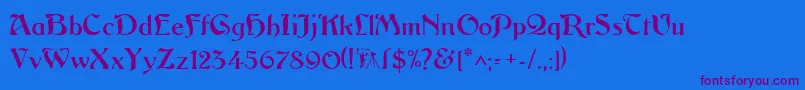 Argosgeorge Font – Purple Fonts on Blue Background