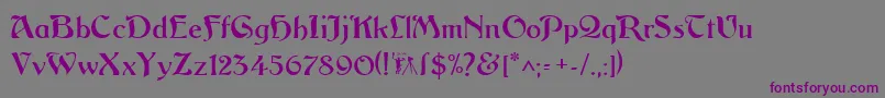 Argosgeorge Font – Purple Fonts on Gray Background