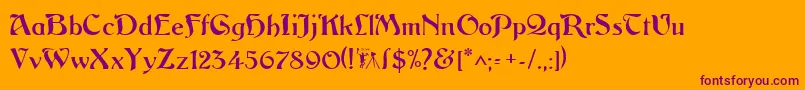 Argosgeorge Font – Purple Fonts on Orange Background