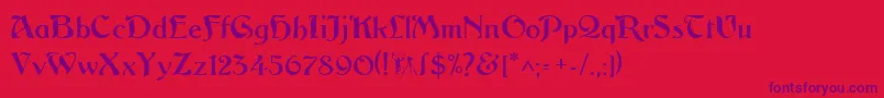 Argosgeorge Font – Purple Fonts on Red Background