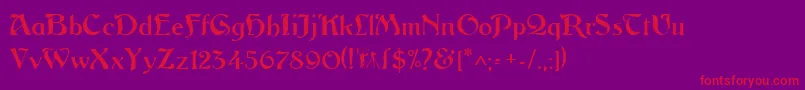 Argosgeorge Font – Red Fonts on Purple Background