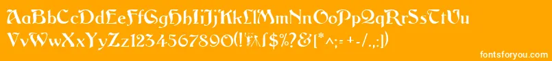 Argosgeorge Font – White Fonts on Orange Background