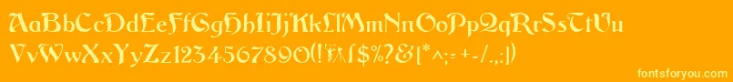 Argosgeorge Font – Yellow Fonts on Orange Background