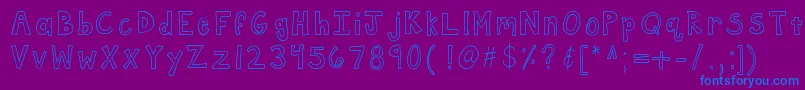 Kbframework Font – Blue Fonts on Purple Background