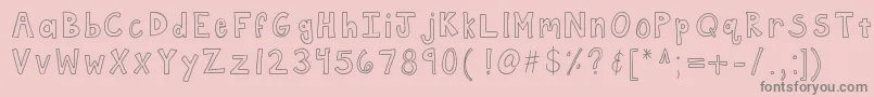 Kbframework Font – Gray Fonts on Pink Background