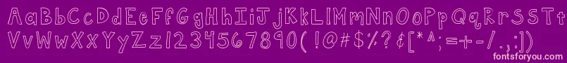 Kbframework-Schriftart – Rosa Schriften auf violettem Hintergrund