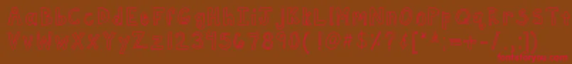 Kbframework Font – Red Fonts on Brown Background