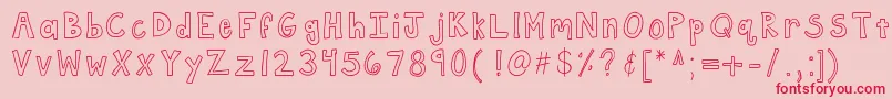 Kbframework Font – Red Fonts on Pink Background