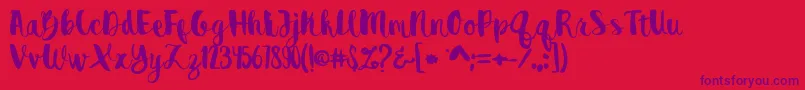 Destain Font – Purple Fonts on Red Background