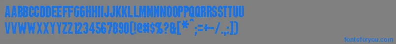 Blitzwing Font – Blue Fonts on Gray Background