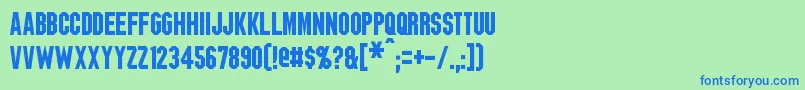 Blitzwing Font – Blue Fonts on Green Background
