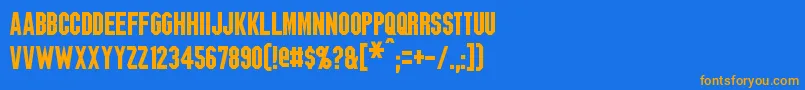 Шрифт Blitzwing – оранжевые шрифты на синем фоне