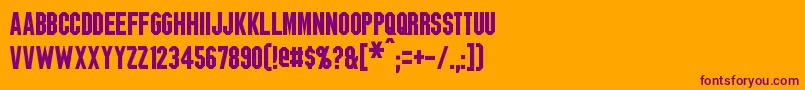 Blitzwing Font – Purple Fonts on Orange Background
