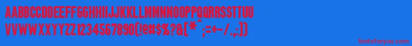 Blitzwing Font – Red Fonts on Blue Background