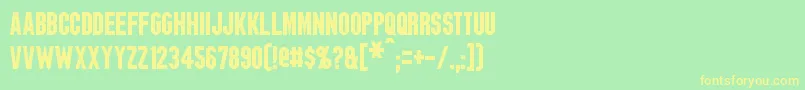 Blitzwing Font – Yellow Fonts on Green Background