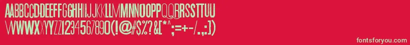 QuietZoo Font – Green Fonts on Red Background