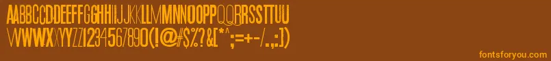 QuietZoo Font – Orange Fonts on Brown Background