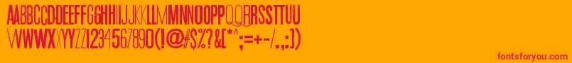 QuietZoo Font – Red Fonts on Orange Background