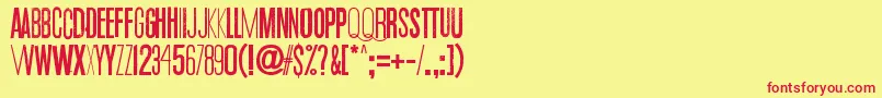 QuietZoo Font – Red Fonts on Yellow Background