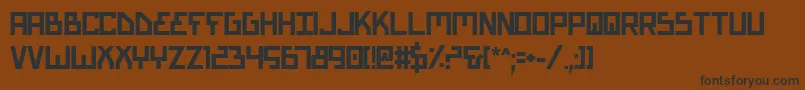 フォントBionicTypeBold – 黒い文字が茶色の背景にあります