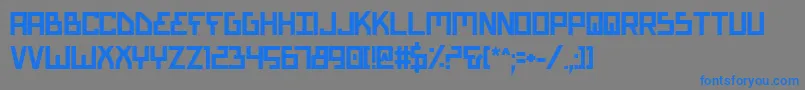 Fonte BionicTypeBold – fontes azuis em um fundo cinza