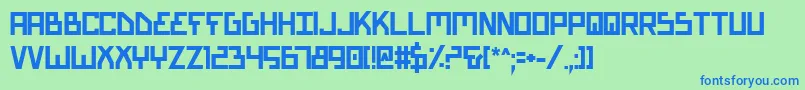 BionicTypeBold Font – Blue Fonts on Green Background