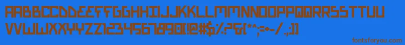 BionicTypeBold-fontti – ruskeat fontit sinisellä taustalla
