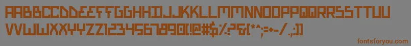 フォントBionicTypeBold – 茶色の文字が灰色の背景にあります。