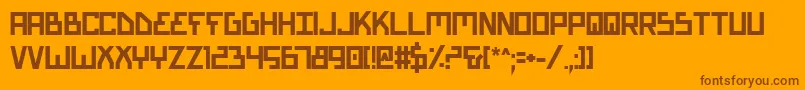 Шрифт BionicTypeBold – коричневые шрифты на оранжевом фоне