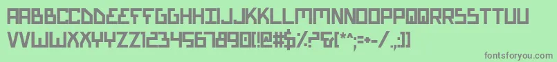 フォントBionicTypeBold – 緑の背景に灰色の文字