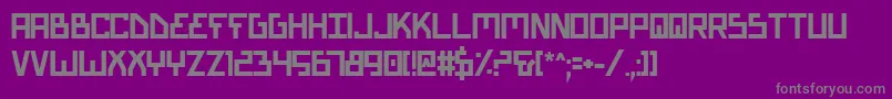 フォントBionicTypeBold – 紫の背景に灰色の文字