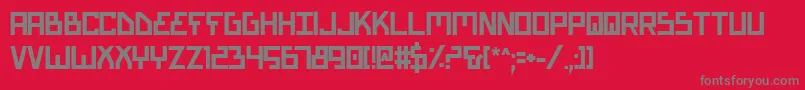 Fonte BionicTypeBold – fontes cinzas em um fundo vermelho